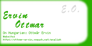 ervin ottmar business card