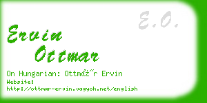ervin ottmar business card
